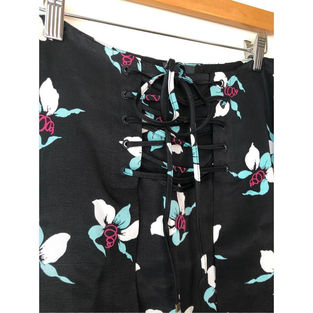 Anthropologie Maeve Zadie Floral Lace-Up Midi Skirt Sz 8 NWT Cottagecore Romanti - Picture 7 of 14